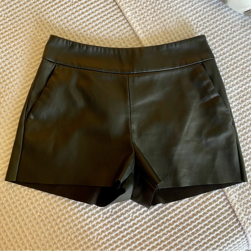 Express Black Pleather Shorts